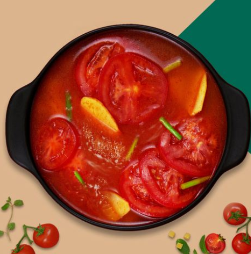 Tomato hot pot bottom material how wholesale most cost-effective